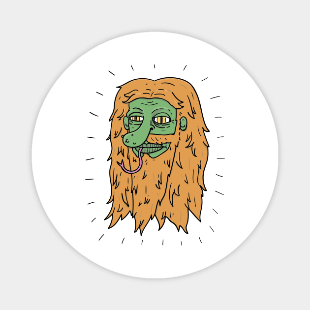 Lizard Jesus Magnet by DoctorBillionaire